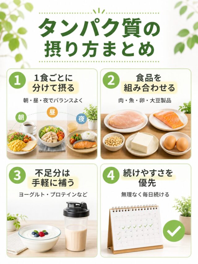 タンパク質摂取の4つのポイント