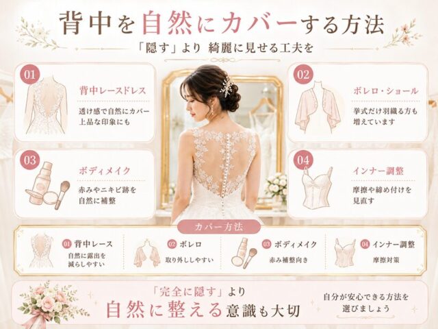 背中を自然にカバーする方法
