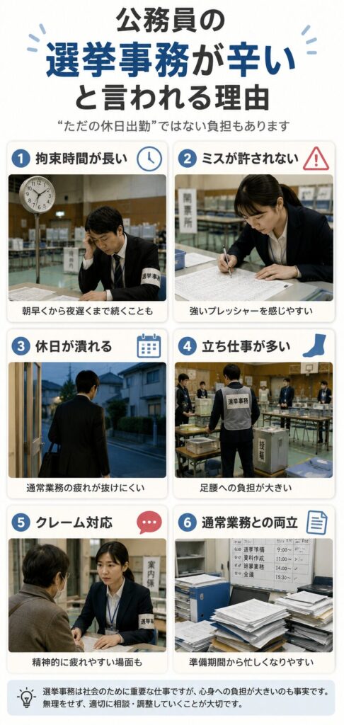 公務員の選挙事務が辛いと言われる理由