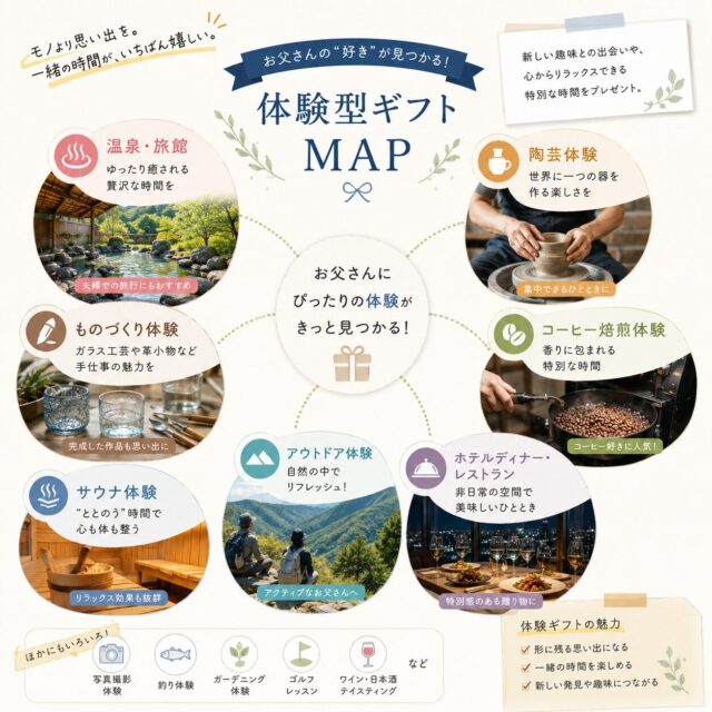 父の日の体験型ギフトMAP