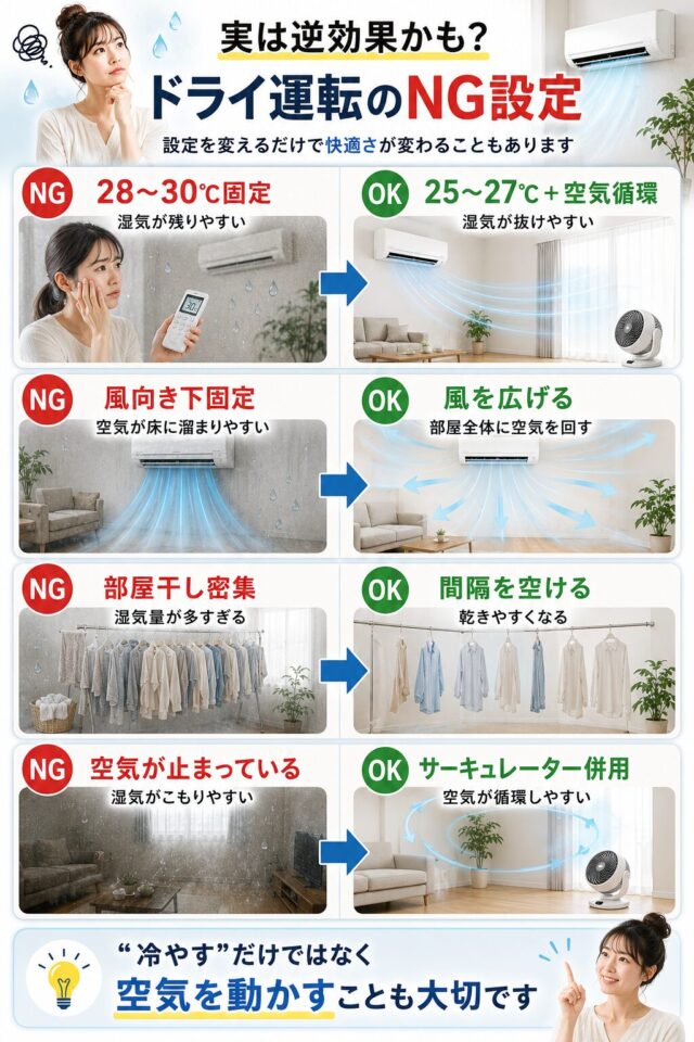 ドライ運転のNG設定 とOK設定