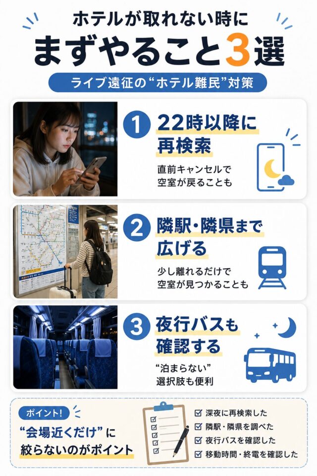 ホテルが取れない時にまずやること3選