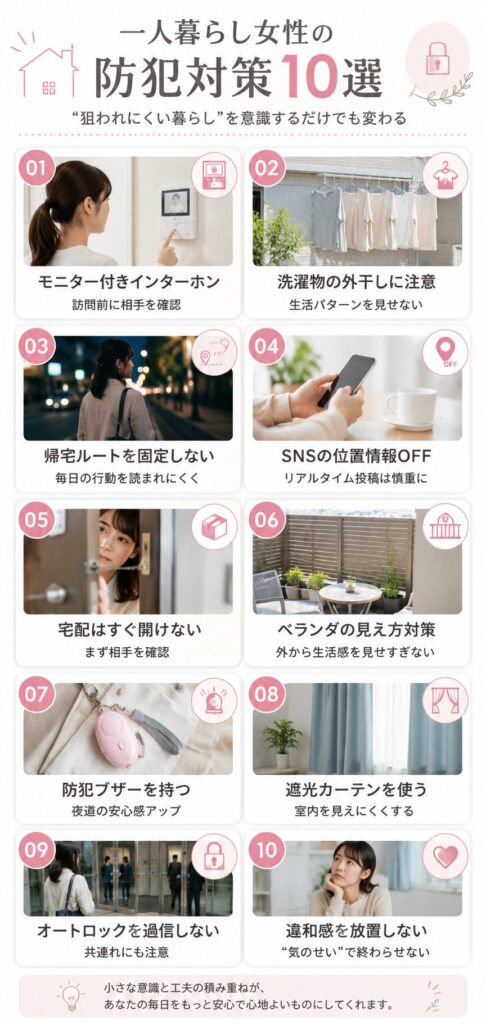 一人暮らし女性の防犯対策10選