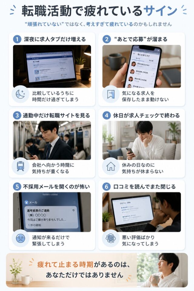 転職活動で疲れているサイン