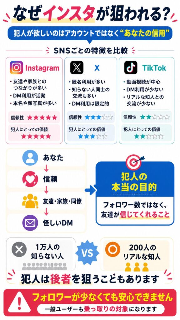 なぜインスタが狙われるのかの図解