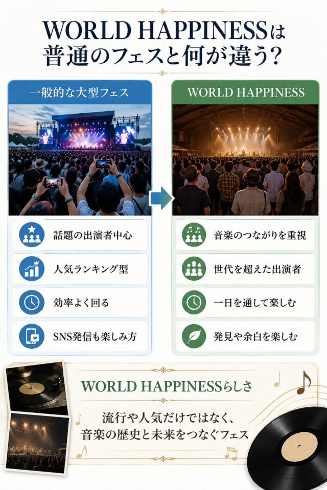 WORLD HAPPINESSは普通のフェスと何が違う？