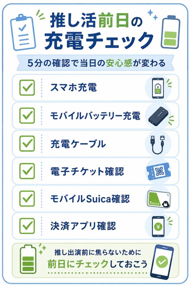 推し活前チェックリスト