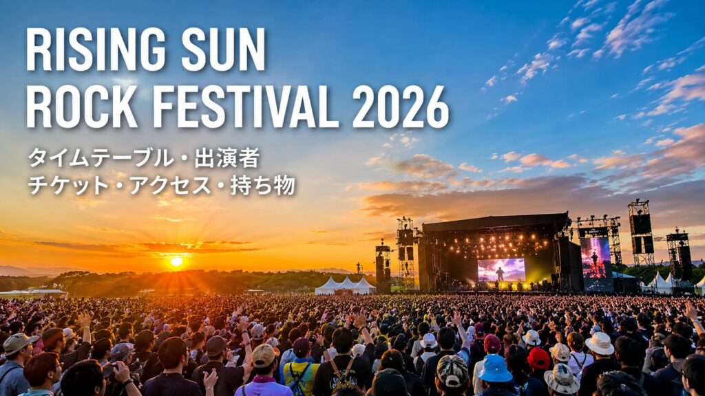 RISING SUN ROCK FESTIVAL 2026｜タイムテーブル・出演者・チケット・アクセス・持ち物｜トレンドナビ