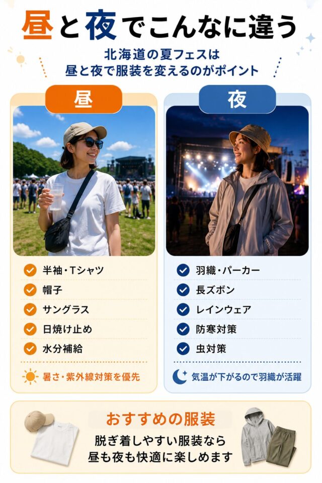 北海道でのフェスの服装・天気対策
