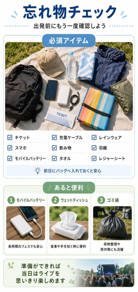持ち物チェックリスト
