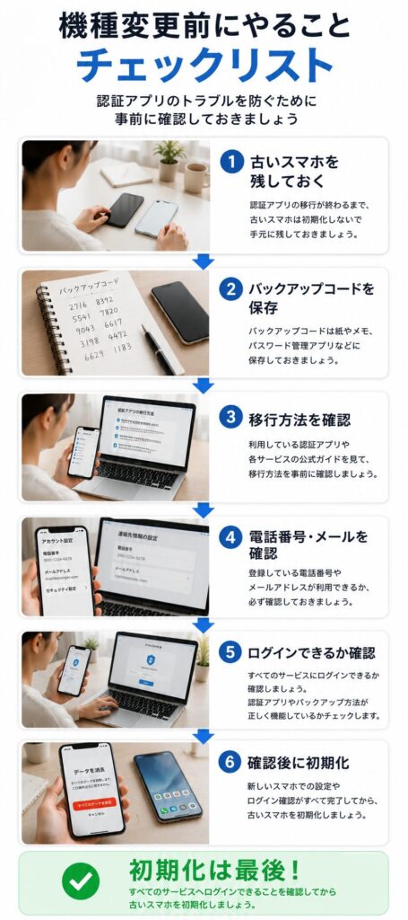 機種変更前の認証アプリ移行チェックリスト