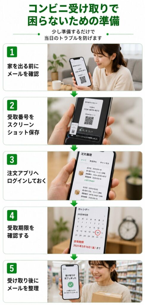 コンビニ受け取りで困らないための準備