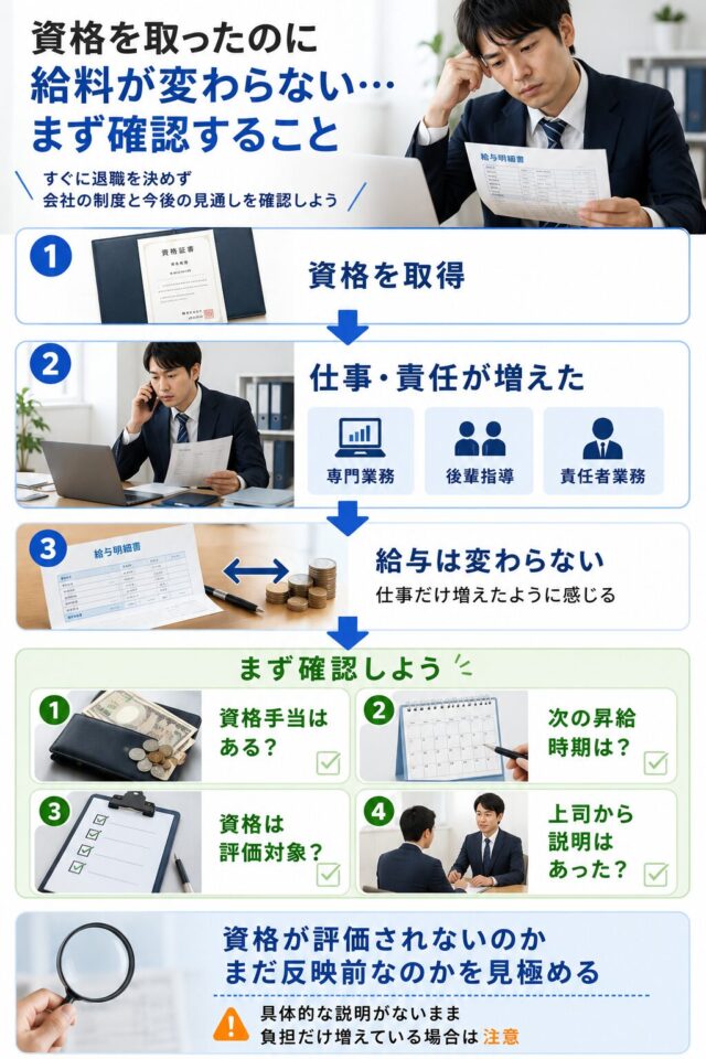 資格取得後の給与確認ガイド