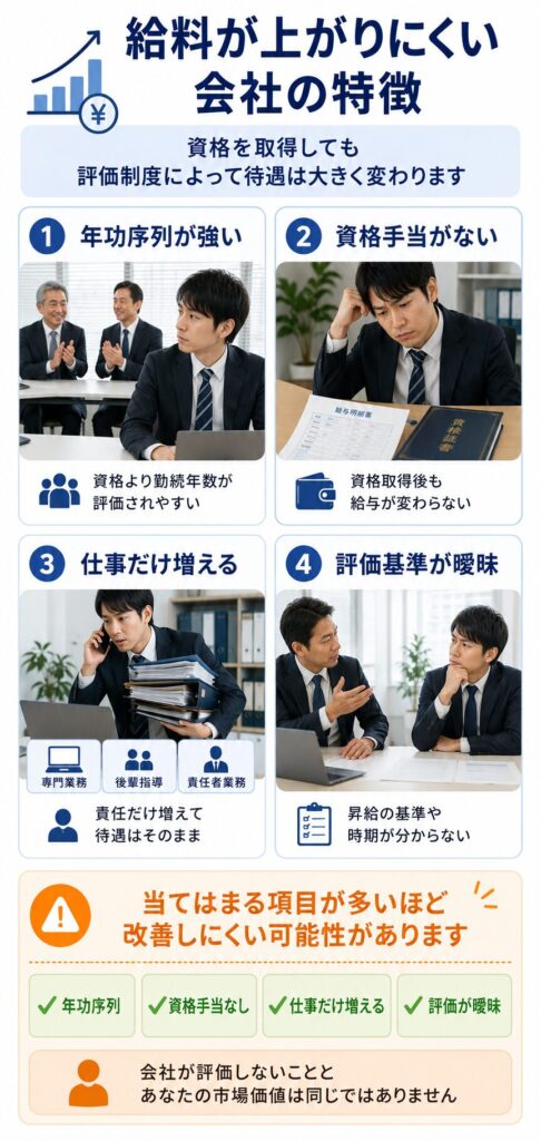 給料が上がりにくい会社の特徴
