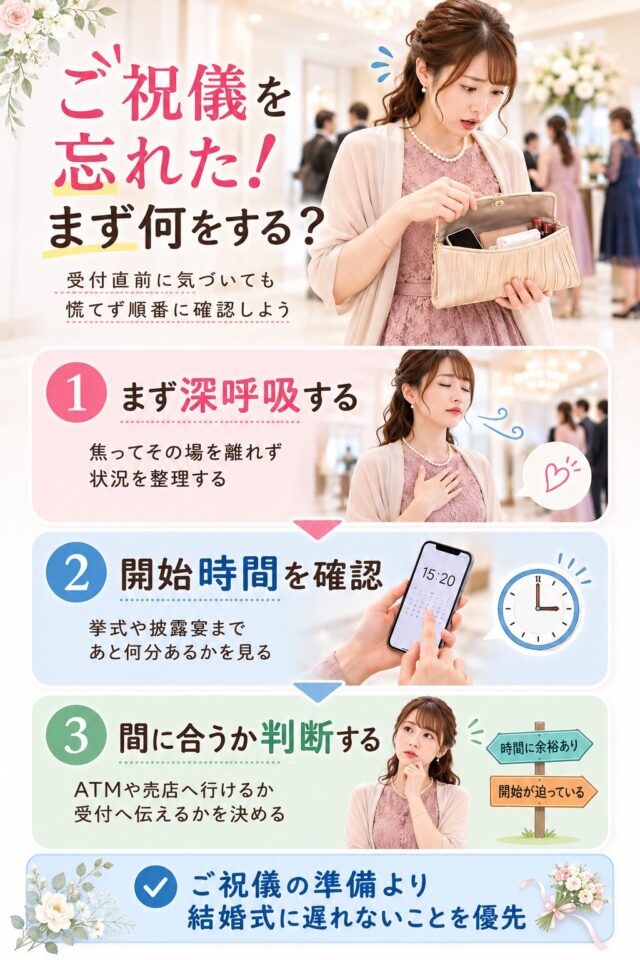 ご祝儀を忘れた時の対処法