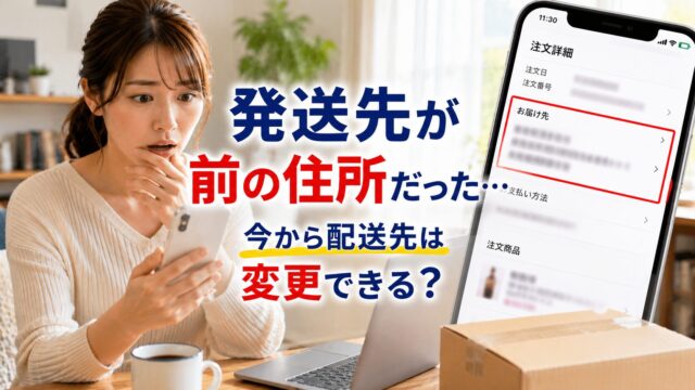 発送先ミスに気付いた女性