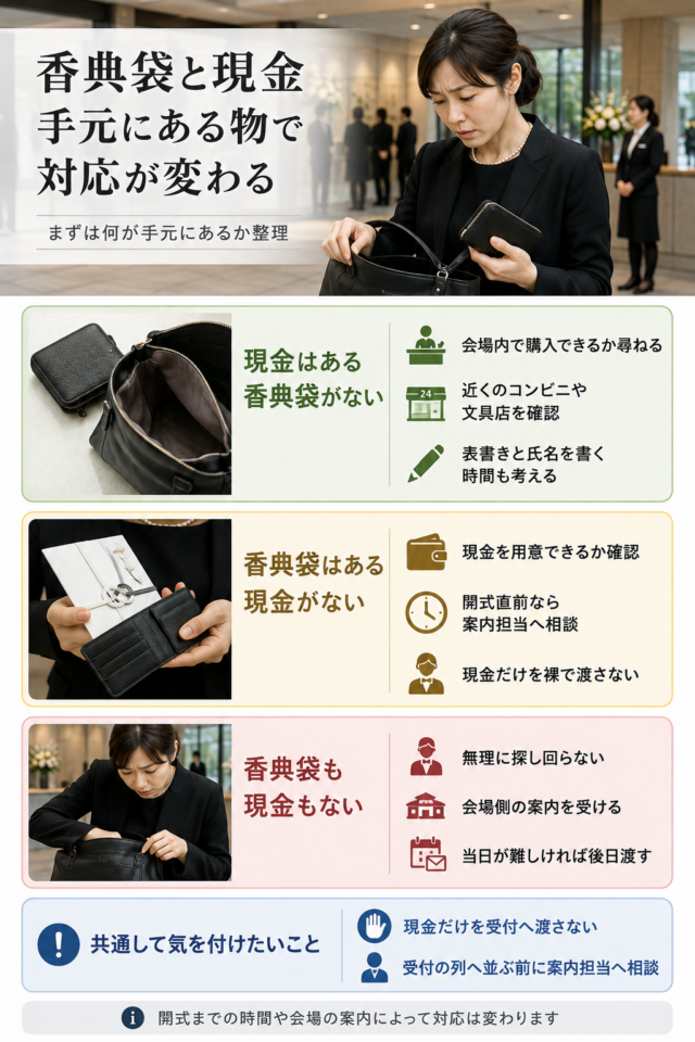 手元にある物で対応が変わる