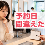 美容室へ着いてから予約日が今日ではなかったことに気づいた女性