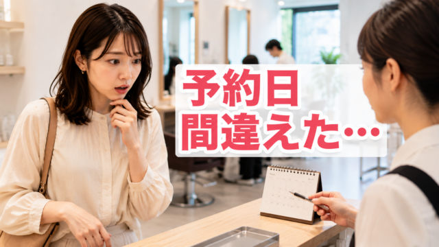 美容室へ着いてから予約日が今日ではなかったことに気づいた女性