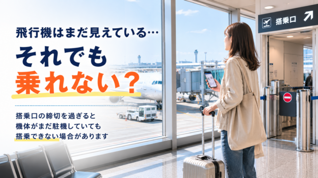 飛行機は見えているのに搭乗できない場面
