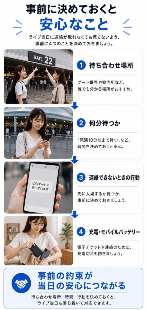 ライブ前の待ち合わせの安心チェックリスト