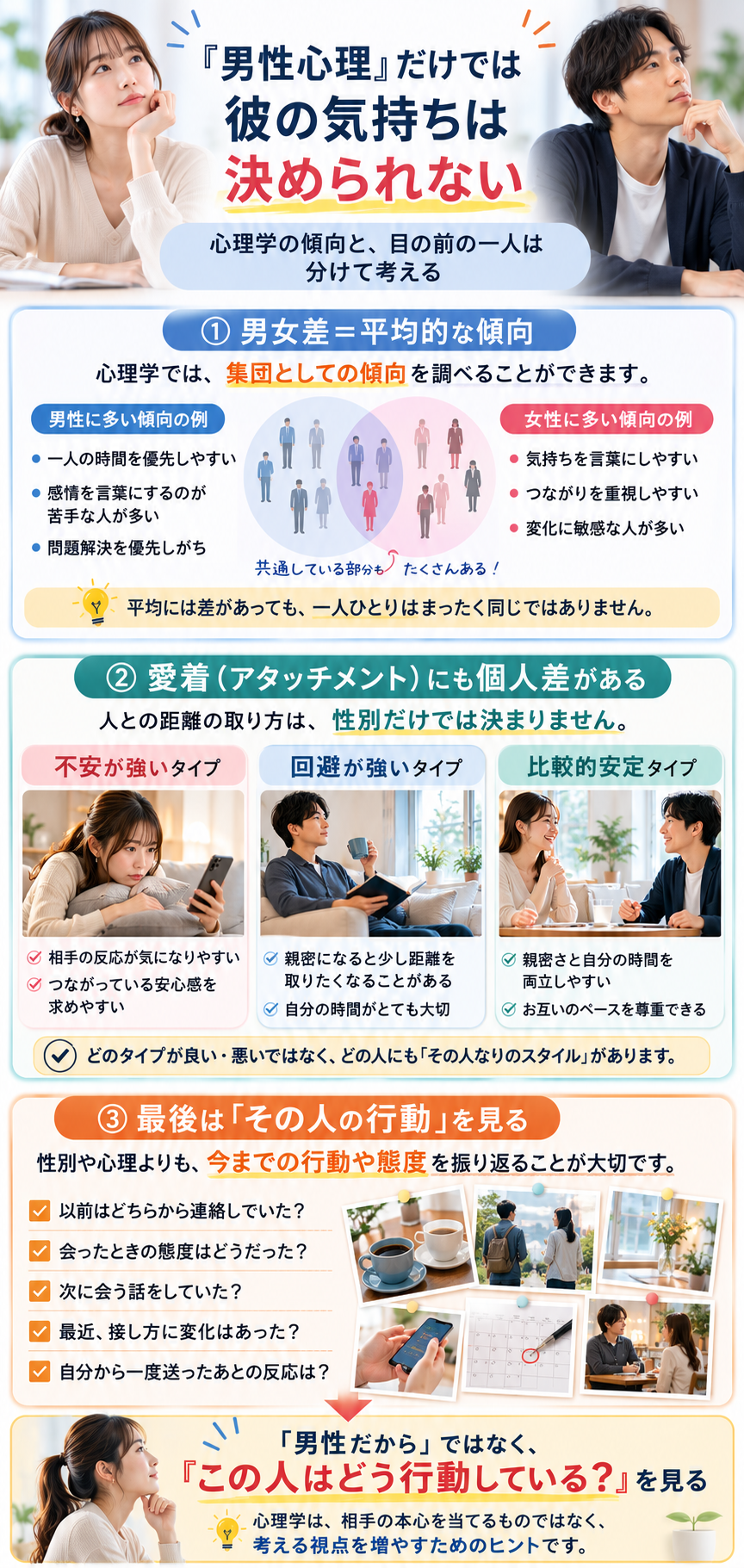男性心理だけで決めつけない