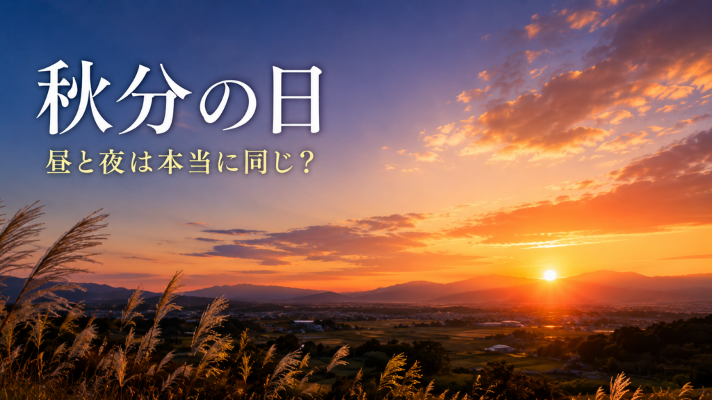 昼と夜は本当に同じ長さ？