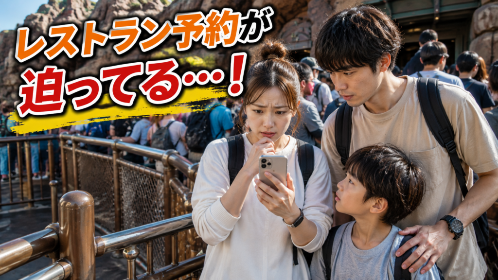テーマパークで迫るレストラン予約