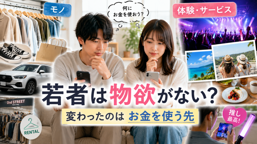 若者のお金の使い道：モノか体験か