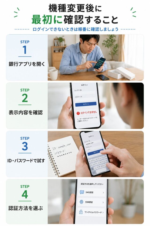 機種変更後の銀行アプリ確認ガイド