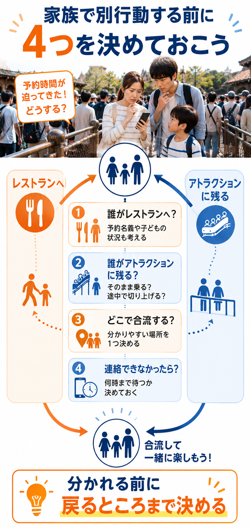 家族で別行動する前の4つの確認