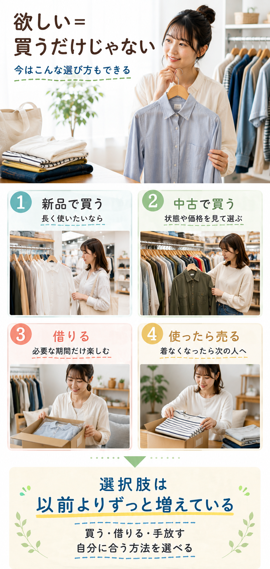 買うだけじゃない、服の選び方