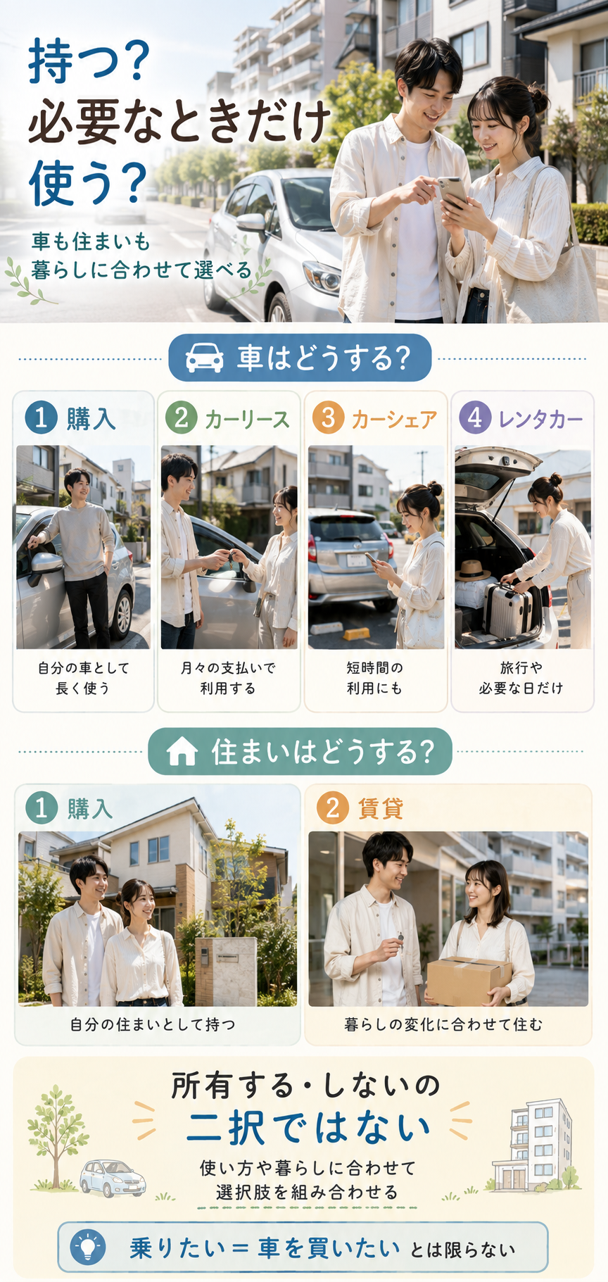 車と住まいの選択肢