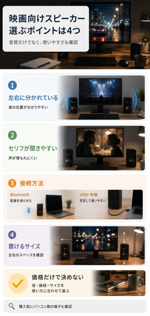 映画向けスピーカー選び4つのポイント