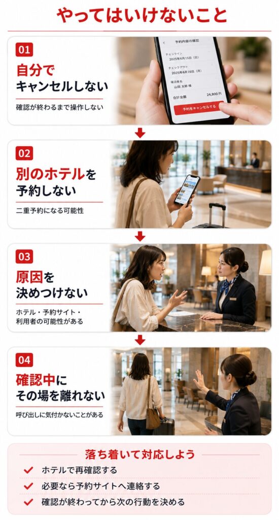 予約トラブルを防ぐ4つの注意事項