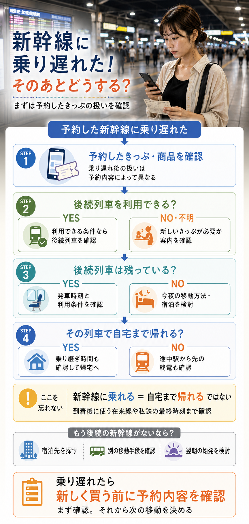 新幹線に乗り遅れたときの対処ガイド
