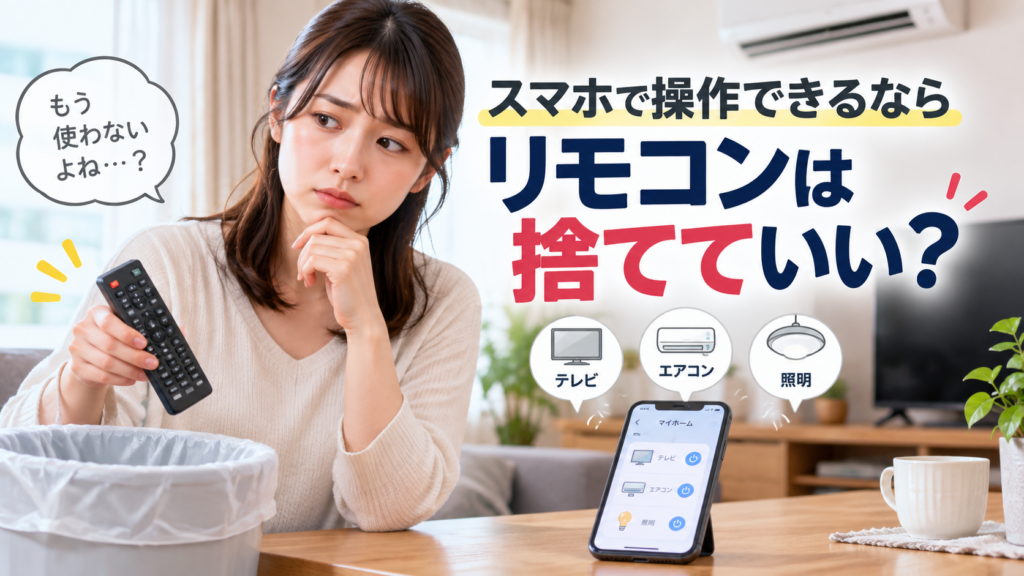 スマホで操作できるならリモコンは不要？