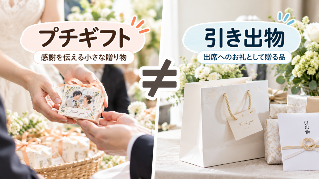 プチギフトと引き出物は別もの