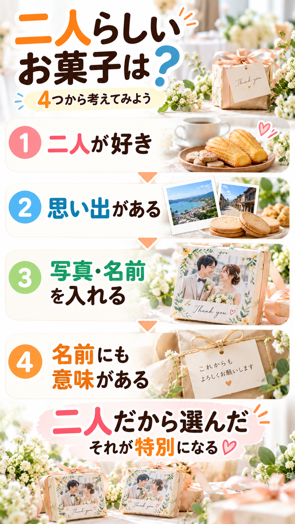 二人らしいお菓子はどう選ぶ?