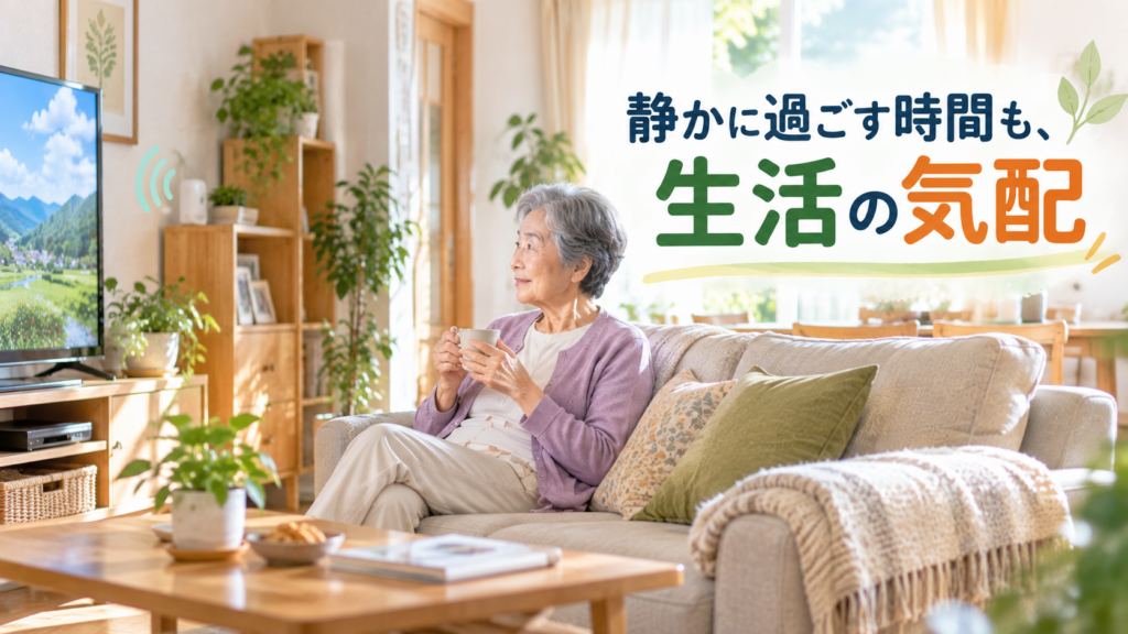 テレビを眺める穏やかな午後