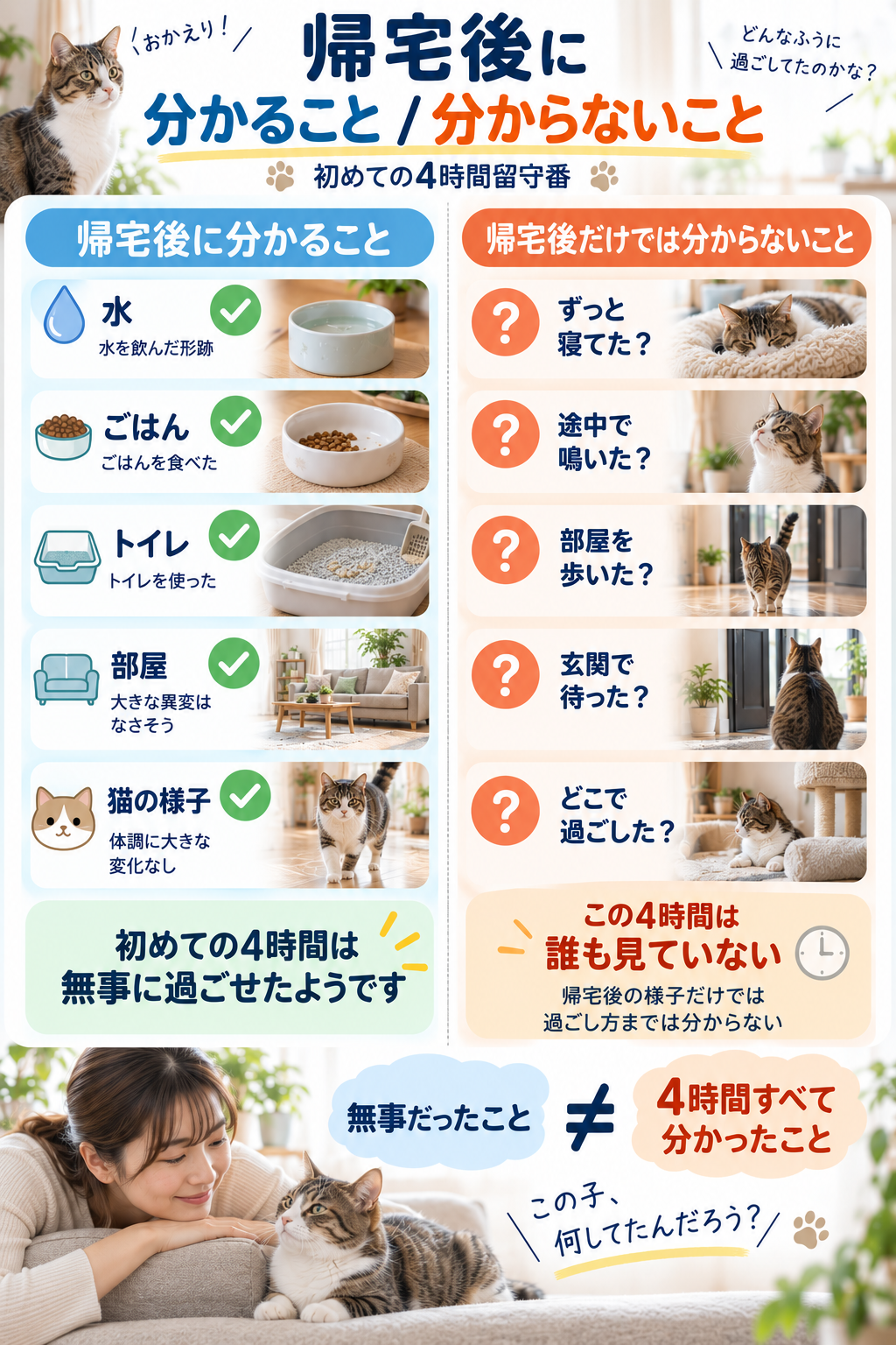 帰宅後に分かること・分からないこと