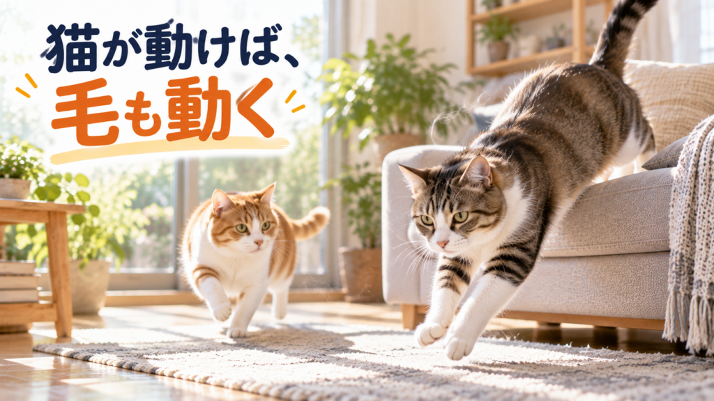 陽だまりを駆ける猫たち