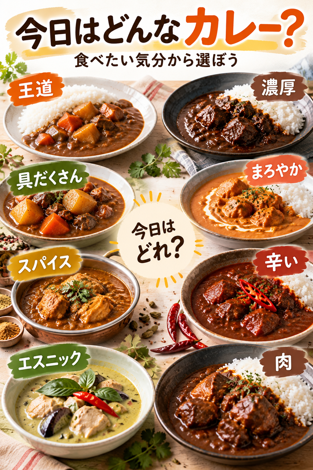 今日はどんなカレー?彩りカレー図鑑