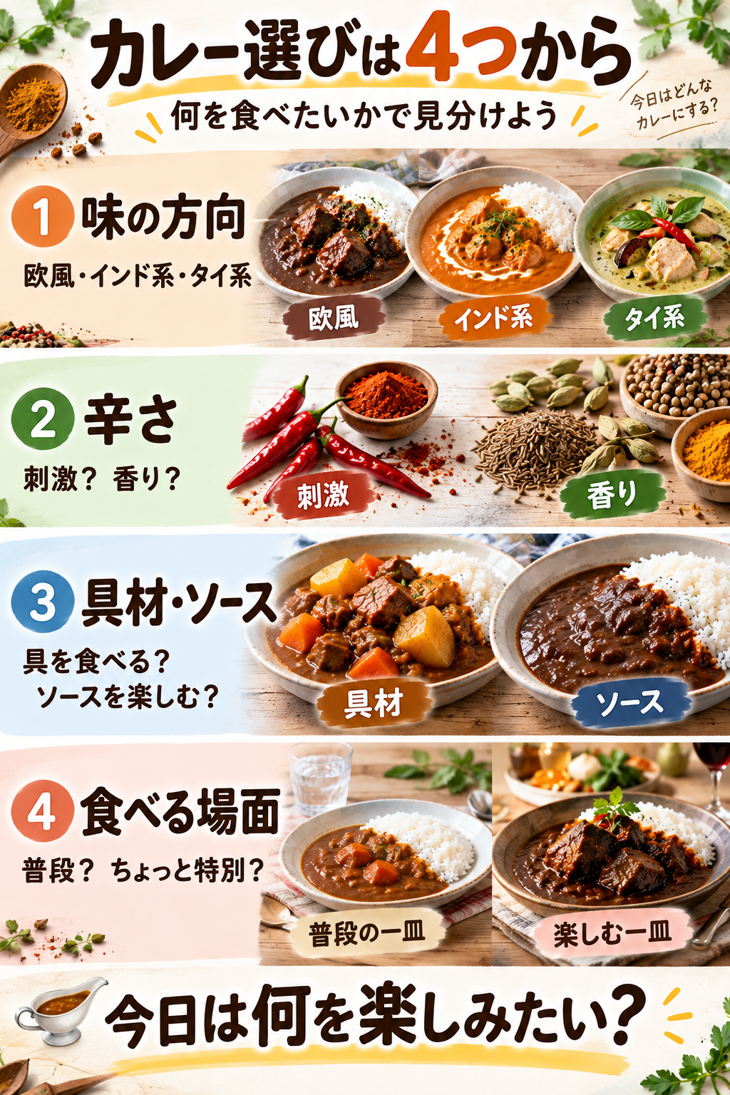 カレー選び4つのポイント