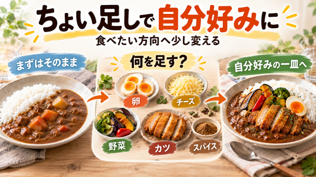 ちょい足しで自分好みのカレーに