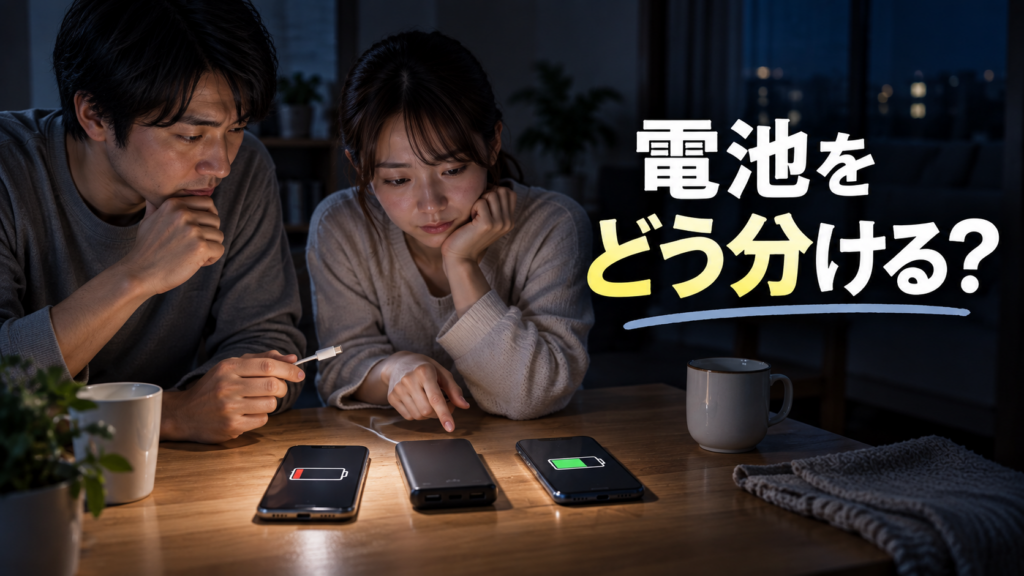 停電の夜、電池をどう分けるか