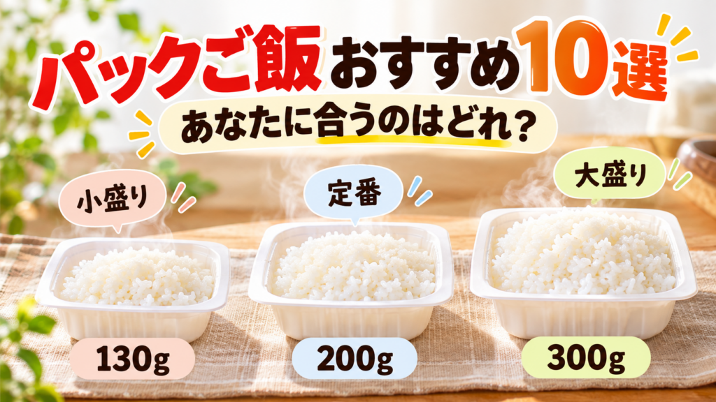 あなたに合うパックご飯はどれ?