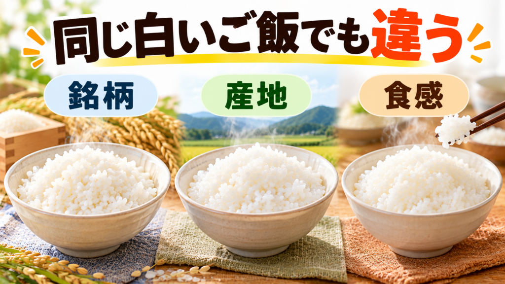 同じ白いご飯でも違う