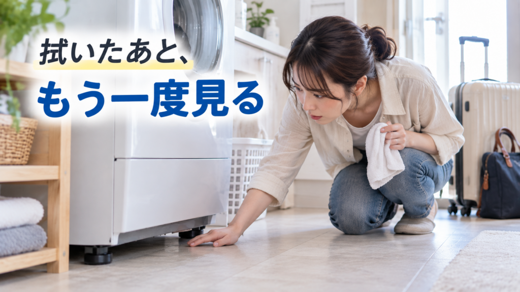 拭いたあと、もう一度見る