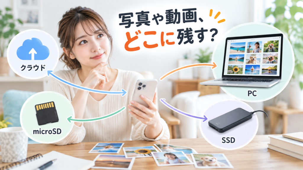 写真や動画の保存先ガイド
